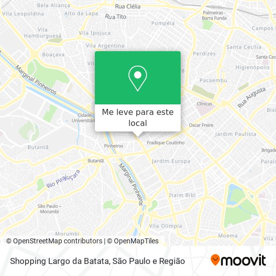 Shopping Largo da Batata mapa