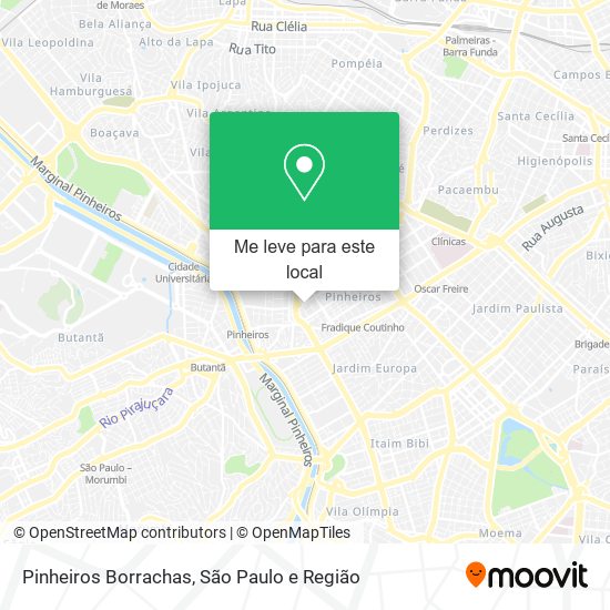 Pinheiros Borrachas mapa