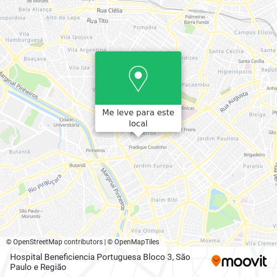 Hospital Beneficiencia Portuguesa Bloco 3 mapa