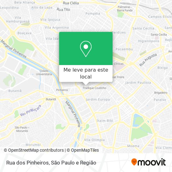 Rua dos Pinheiros mapa