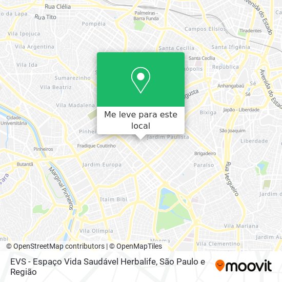 EVS - Espaço Vida Saudável Herbalife mapa