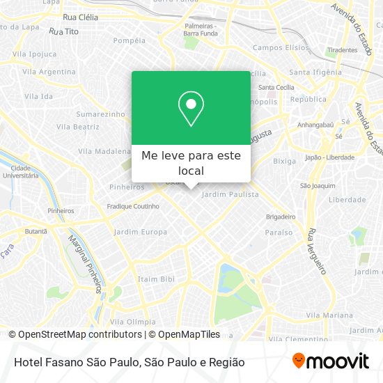 Hotel Fasano São Paulo mapa