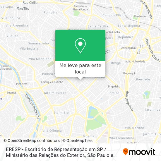 ERESP - Escritório de Representação em SP / Ministério das Relações do Exterior. mapa