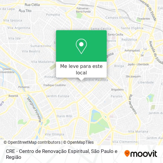 CRE - Centro de Renovação Espiritual mapa