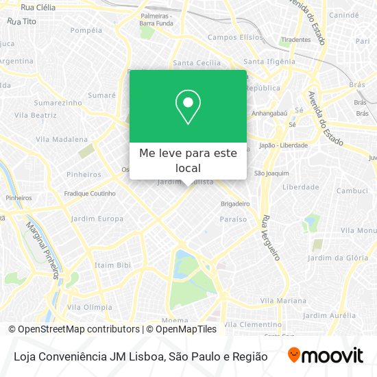 Loja Conveniência JM Lisboa mapa
