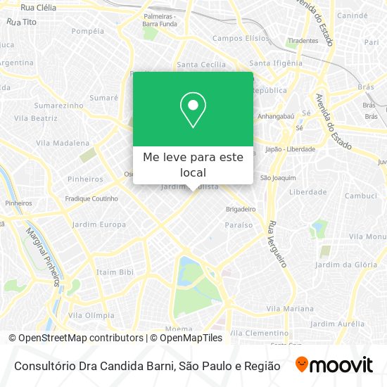 Consultório Dra Candida Barni mapa