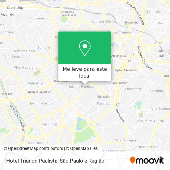 Hotel Trianon Paulista mapa