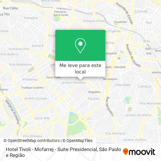 Hotel Tivoli - Mofarrej - Suíte Presidencial mapa