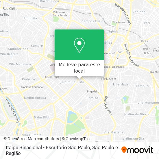 Itaipu Binacional - Escritório São Paulo mapa
