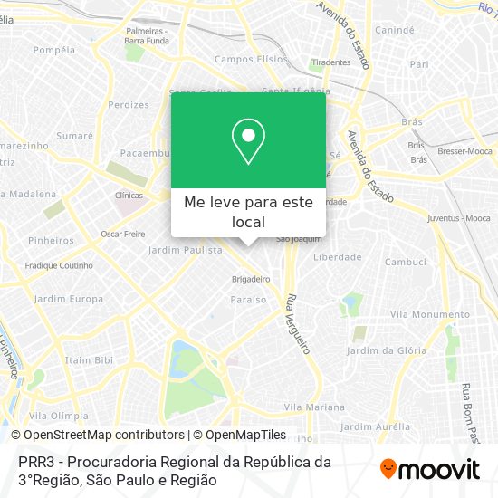 PRR3 - Procuradoria Regional da República da 3°Região mapa