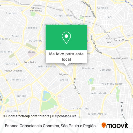 Espaco Consciencia Cosmica mapa