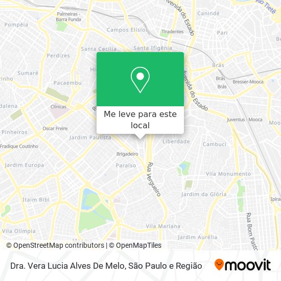 Dra. Vera Lucia Alves De Melo mapa