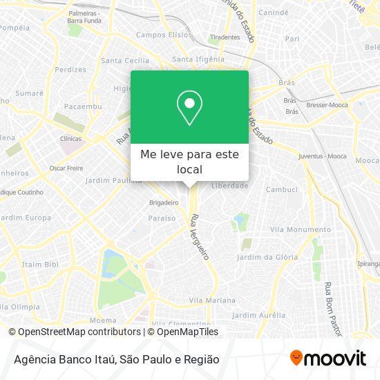 Agência Banco Itaú mapa