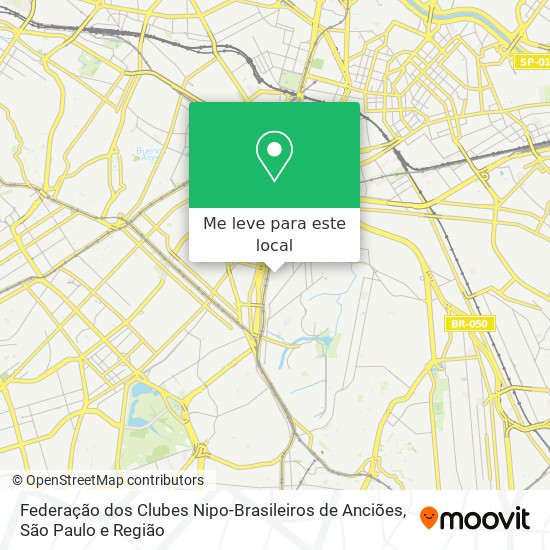 Federação dos Clubes Nipo-Brasileiros de Anciões mapa