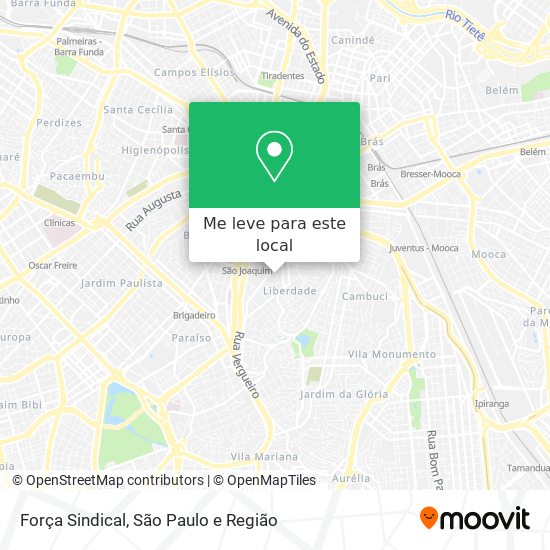 Força Sindical mapa