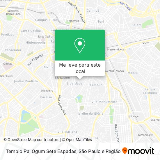 Templo Pai Ogum Sete Espadas mapa