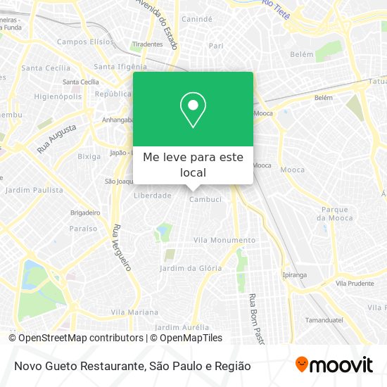 Novo Gueto Restaurante mapa