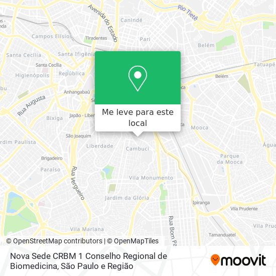 Nova Sede CRBM 1 Conselho Regional de Biomedicina mapa