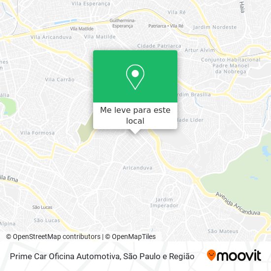 Prime Car Oficina Automotiva mapa