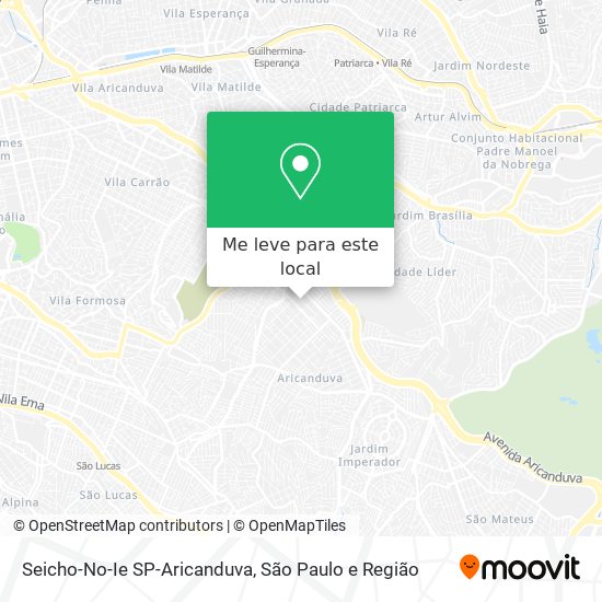 Seicho-No-Ie SP-Aricanduva mapa