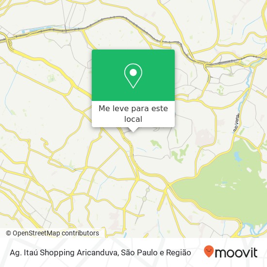 Ag. Itaú Shopping Aricanduva mapa