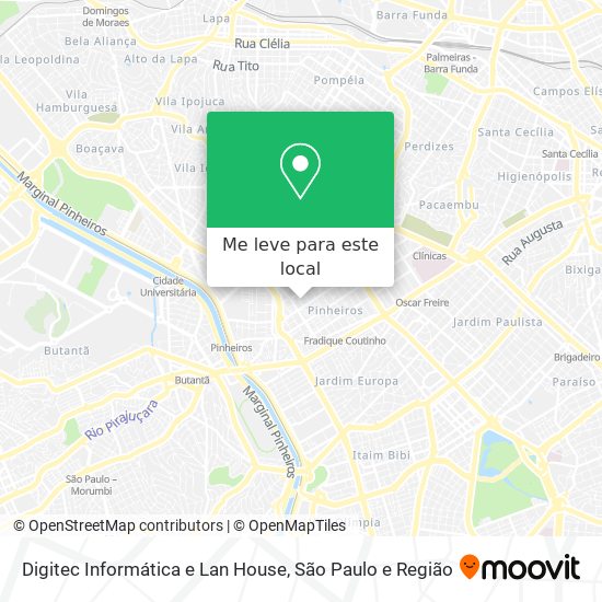 Digitec Informática e Lan House mapa