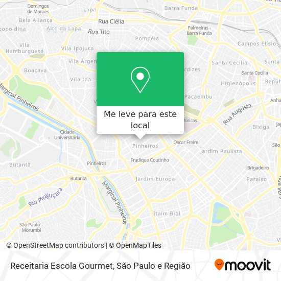 Receitaria Escola Gourmet mapa