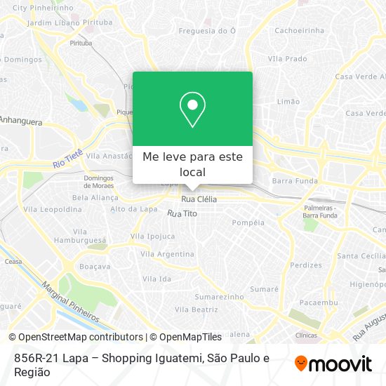 856R-21 Lapa – Shopping Iguatemi mapa