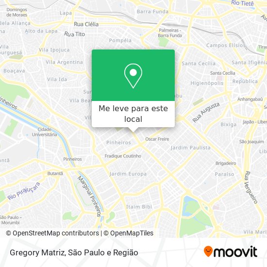 Gregory Matriz mapa