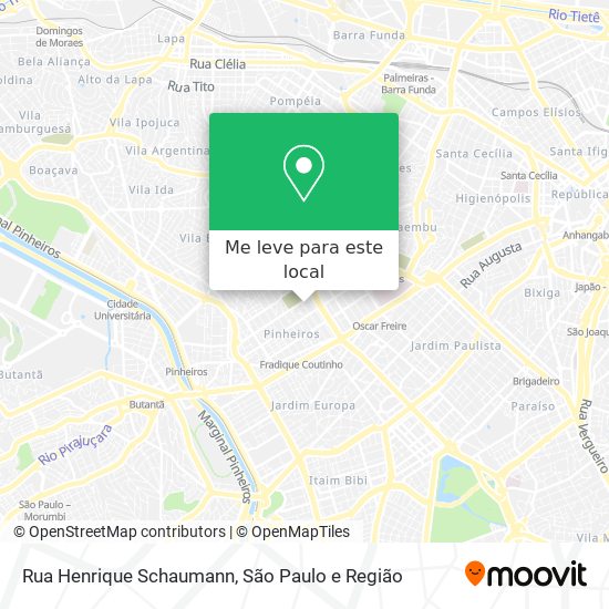 Rua Henrique Schaumann mapa