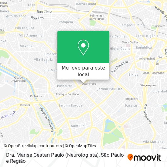 Dra. Marise Cestari Paulo (Neurologista) mapa