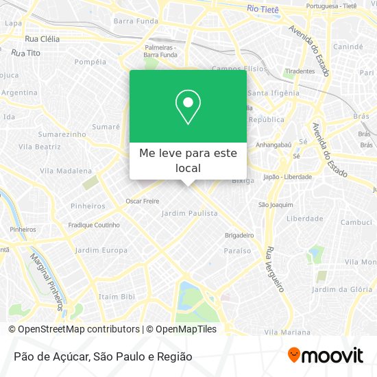Pão de Açúcar mapa