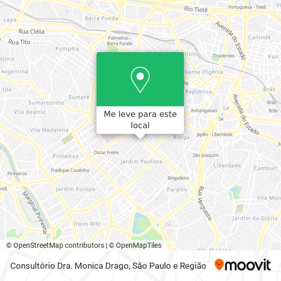 Consultório Dra. Monica Drago mapa