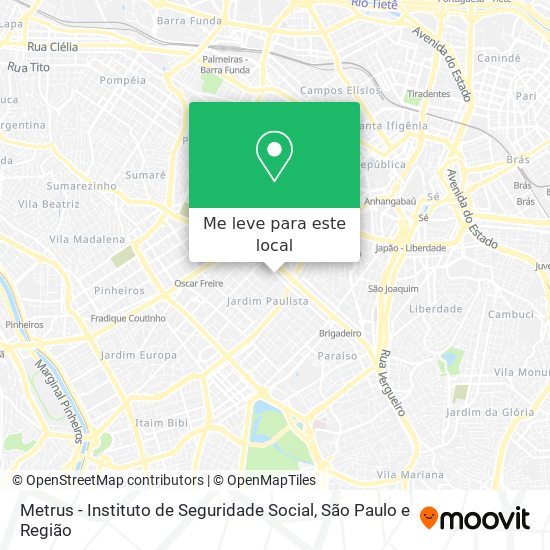 Metrus - Instituto de Seguridade Social mapa