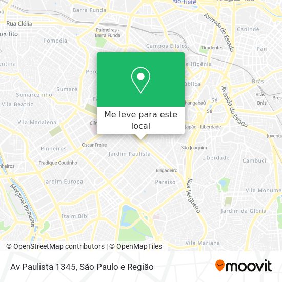Av Paulista 1345 mapa