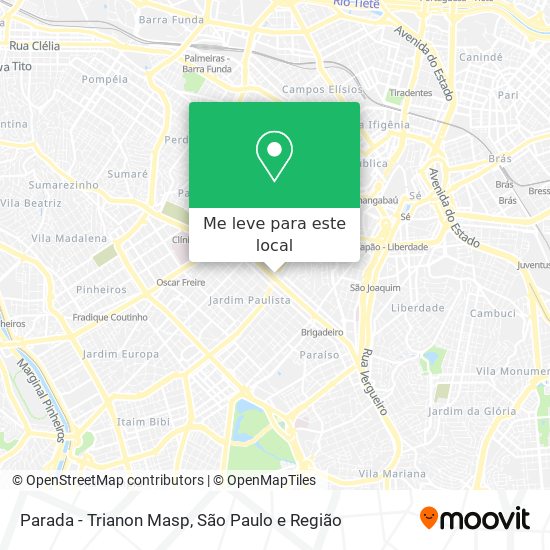 Parada - Trianon Masp mapa