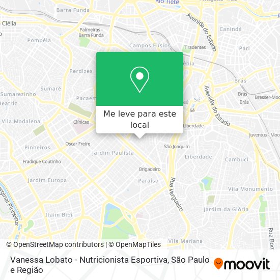 Vanessa Lobato - Nutricionista Esportiva mapa