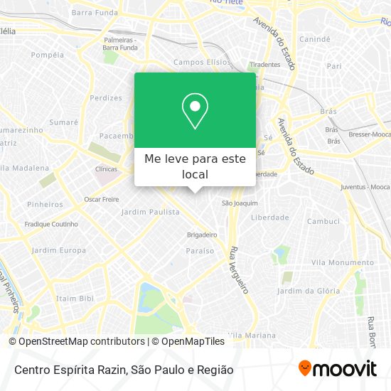 Centro Espírita Razin mapa