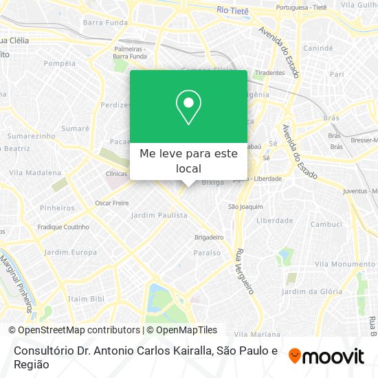 Consultório Dr. Antonio Carlos Kairalla mapa