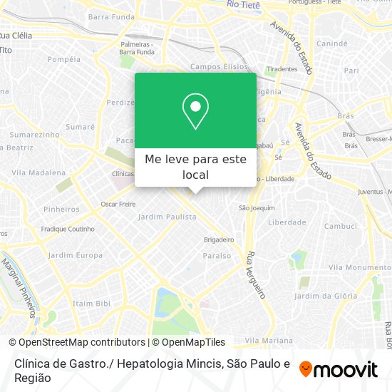 Clínica de Gastro./ Hepatologia Mincis mapa