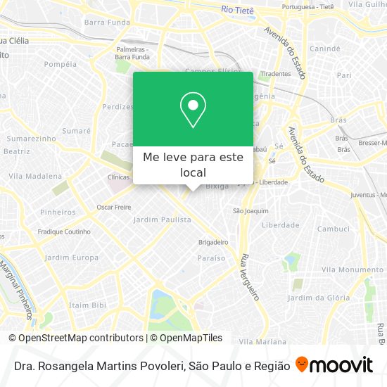 Dra. Rosangela Martins Povoleri mapa