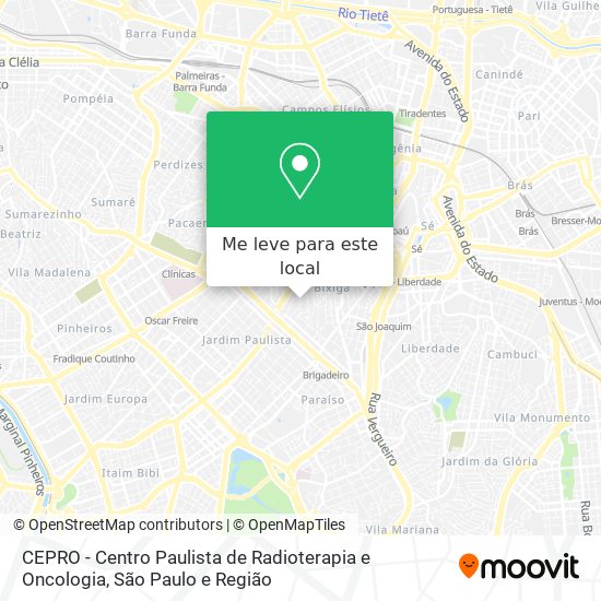 CEPRO - Centro Paulista de Radioterapia e Oncologia mapa