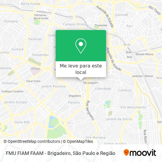 FMU FIAM FAAM - Brigadeiro mapa