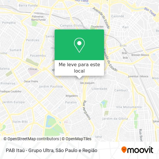 PAB Itaú - Grupo Ultra mapa