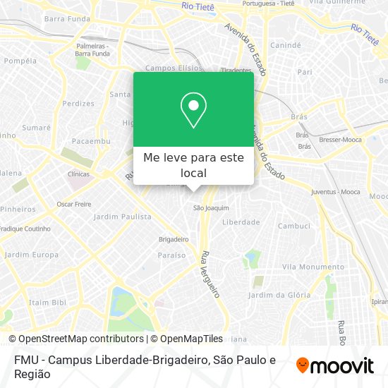 FMU - Campus Liberdade-Brigadeiro mapa