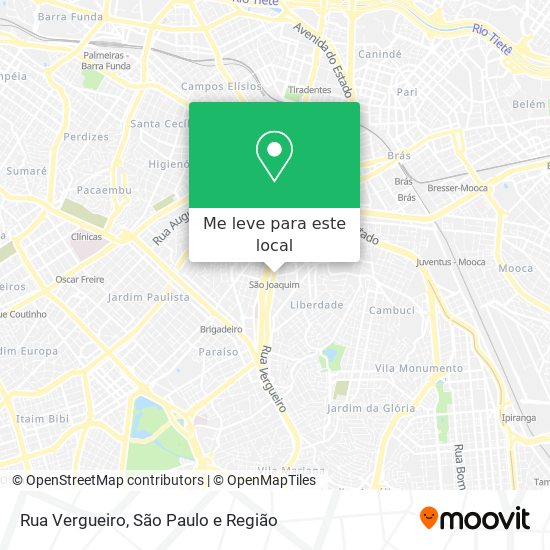 Rua Vergueiro mapa