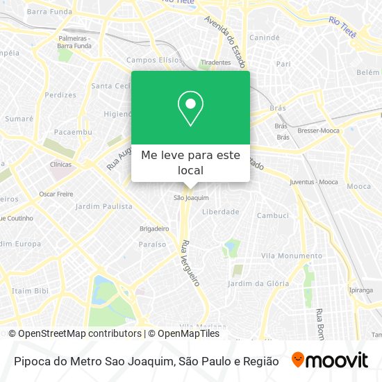 Pipoca do Metro Sao Joaquim mapa