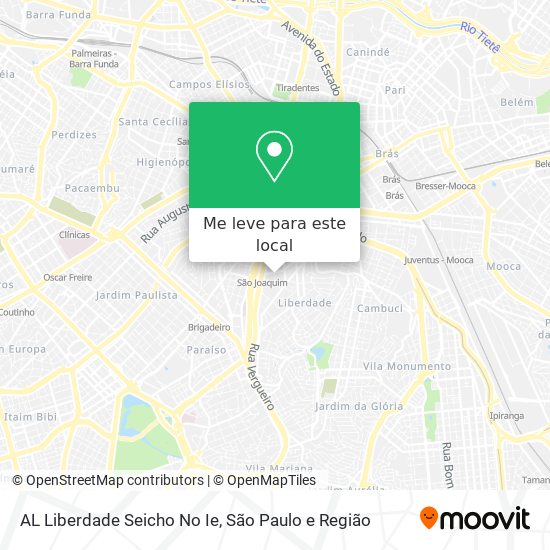 AL Liberdade Seicho No Ie mapa