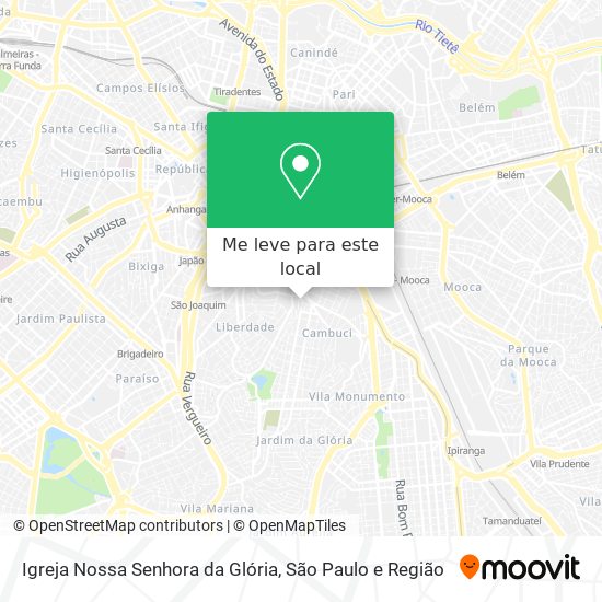 Igreja Nossa Senhora da Glória mapa