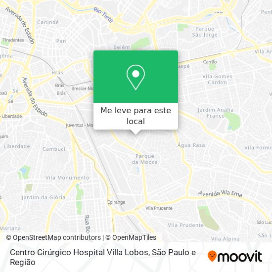 Centro Cirúrgico Hospital Villa Lobos mapa